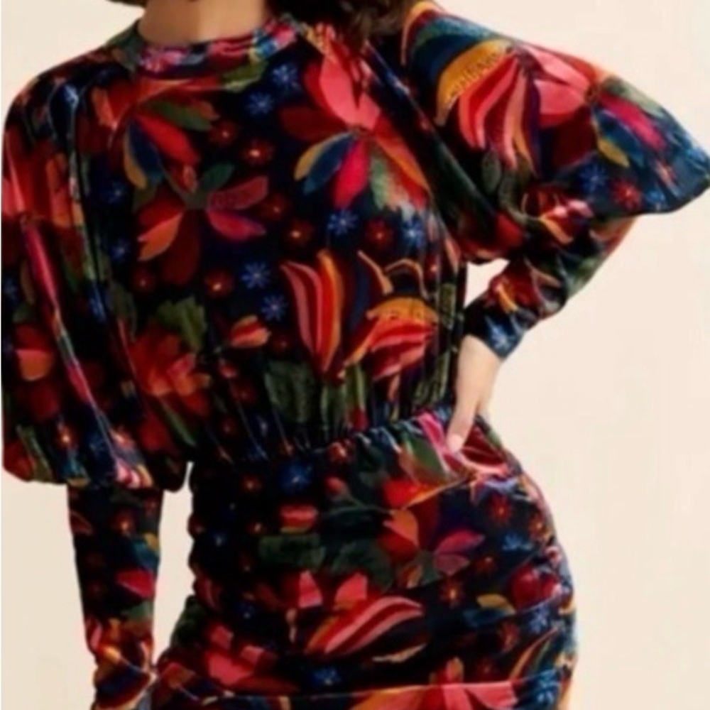 Farm Rio Banana Velvet Dress